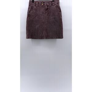 GAP JEANS Women's Vintage Burgundy Stretch Corduroy Straight Mini Skirt SZ 0